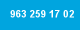 963 259 17 02 963 259 17 02